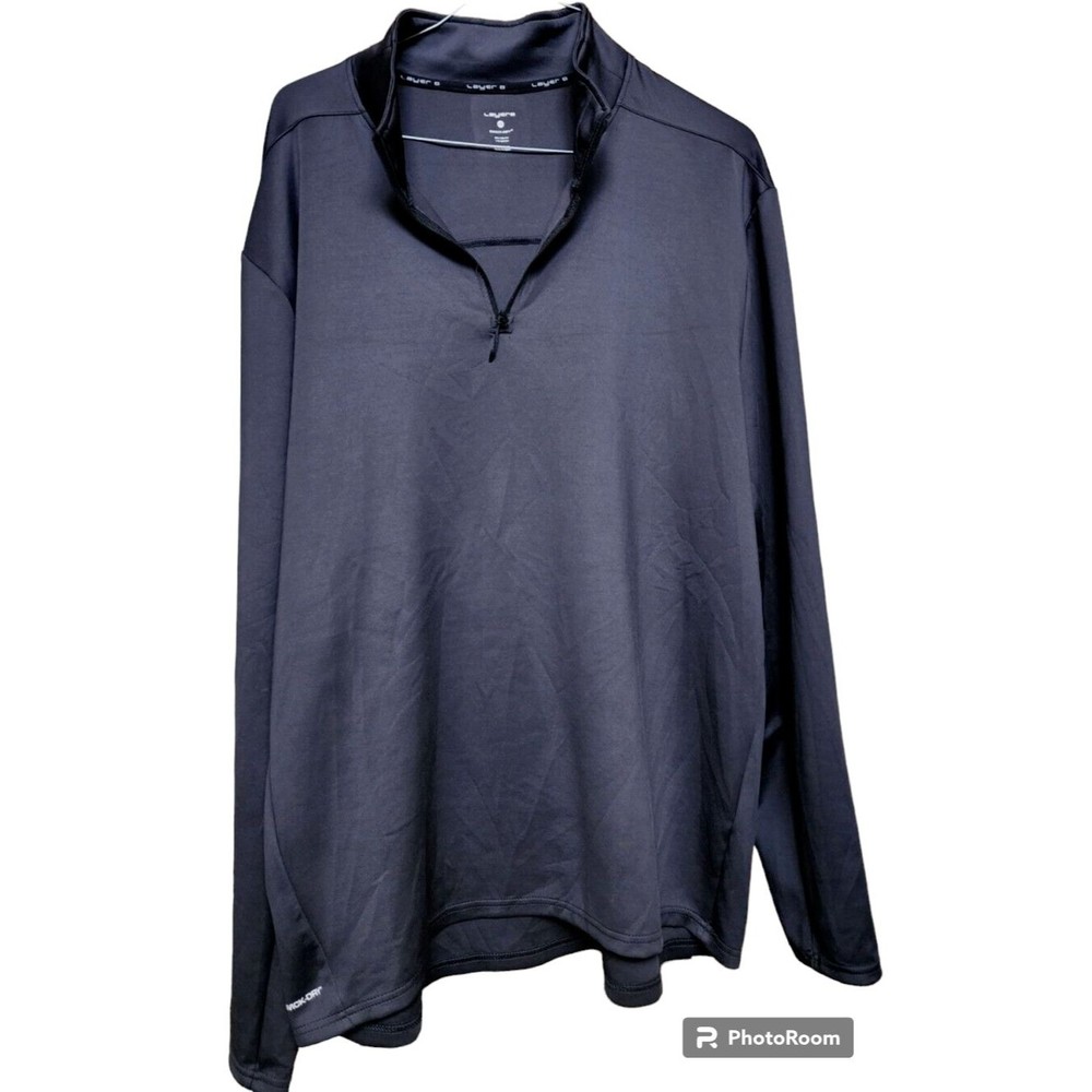Layer 8 Qwick-Dry Jacket Size 2X Gray Lightweight Sports Pullover